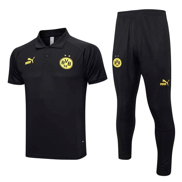 Polo Borussia Dortmund Conjunto Completo 2023/24 Negro